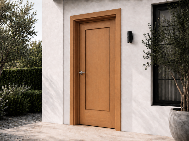 AU_Door_Single Swing_Single-Recessed Panel
