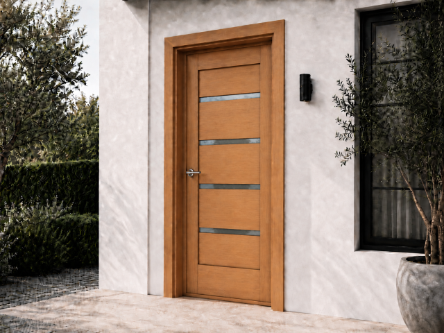 AU_Door_Single_Glass_Grooves